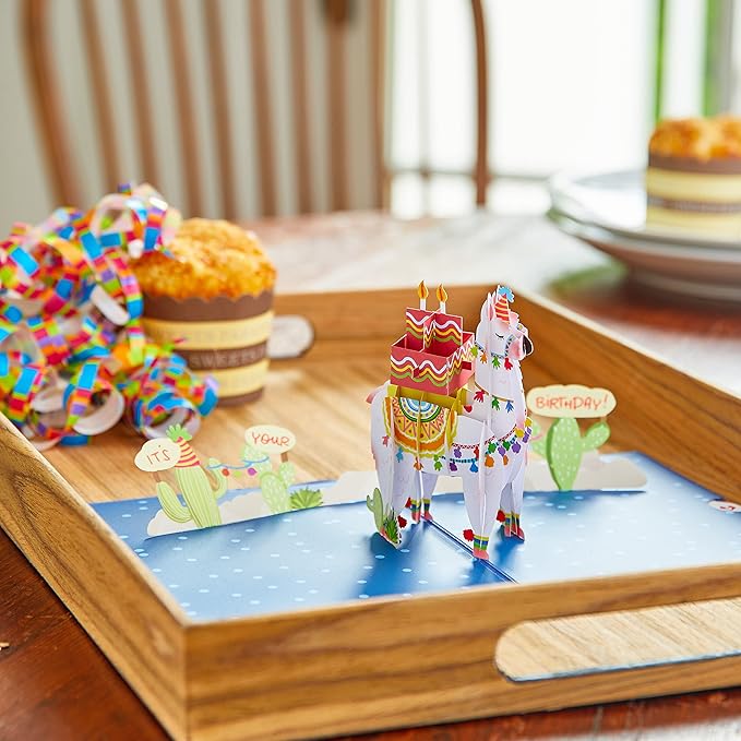 Lovepop Birthday Pop-Up Card for Her, Him, Men, Women - 3D Animal Greeting Cards - Sound The A-Llama - 5" x 7" - Blank Notecard & Envelope Included