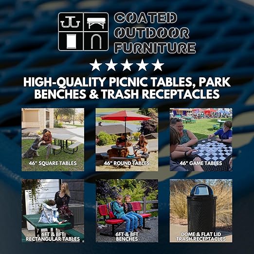 RFT-P-TXTPUR Heavy Duty Round Trash Receptacle with Flat Top, Liner Included, 32 Gallon, Textured Purple, Made in America