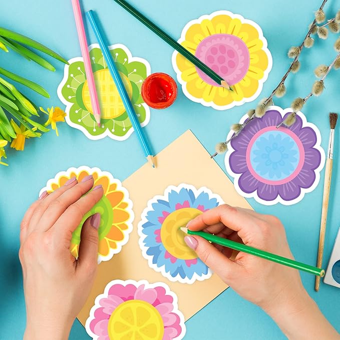 30 Pack Spring Flowers Sticky Notes - 600 Sheets Floral Shape Sticky Note Pads for Kids Spring Gift School Office Supplies