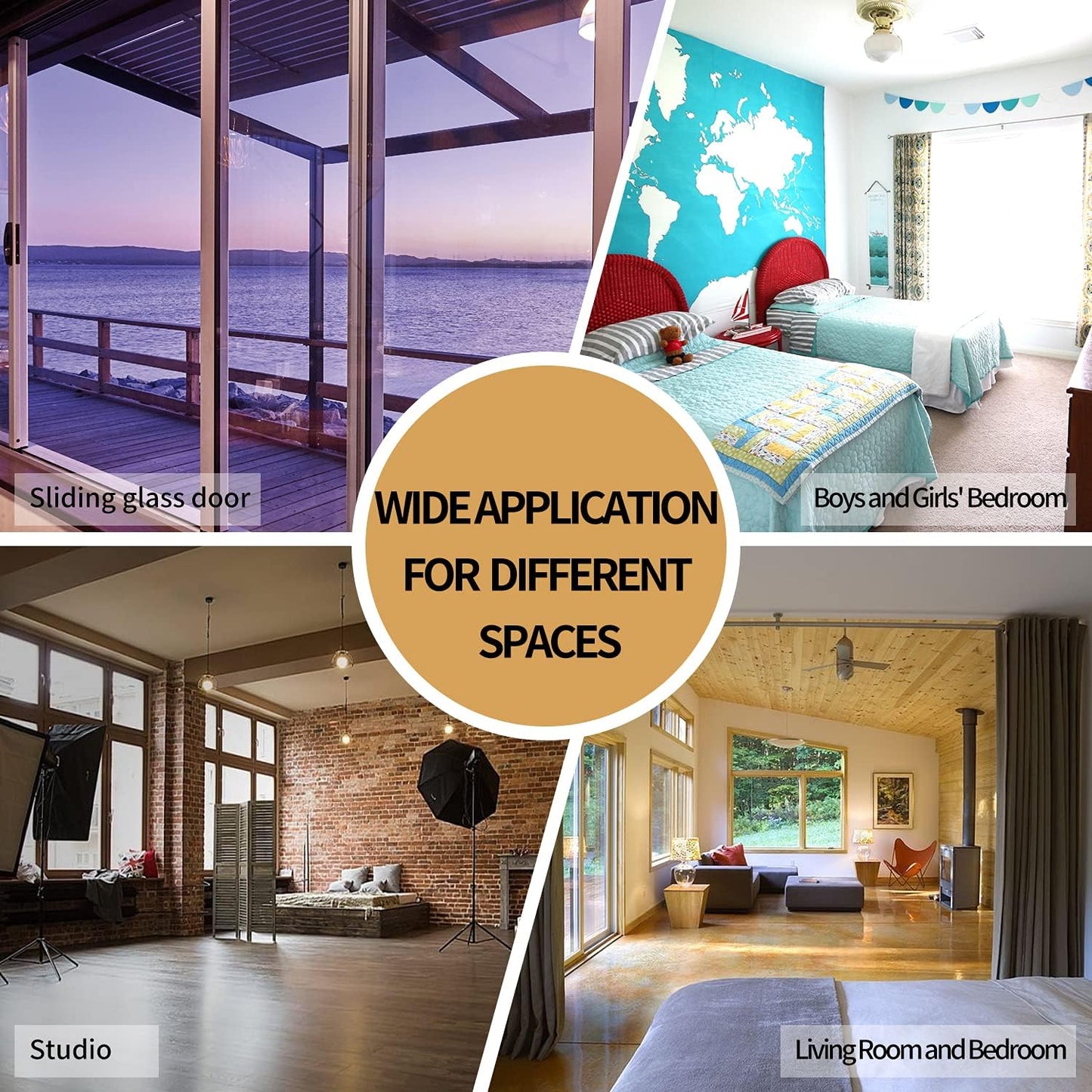 BONZER Room Divider Curtain Grommet Thermal Insulated Wide Blackout Curtains for Bedroom Living Room, 96L x 70W Inch (8L x 5.8W ft), 1 Panel, Black