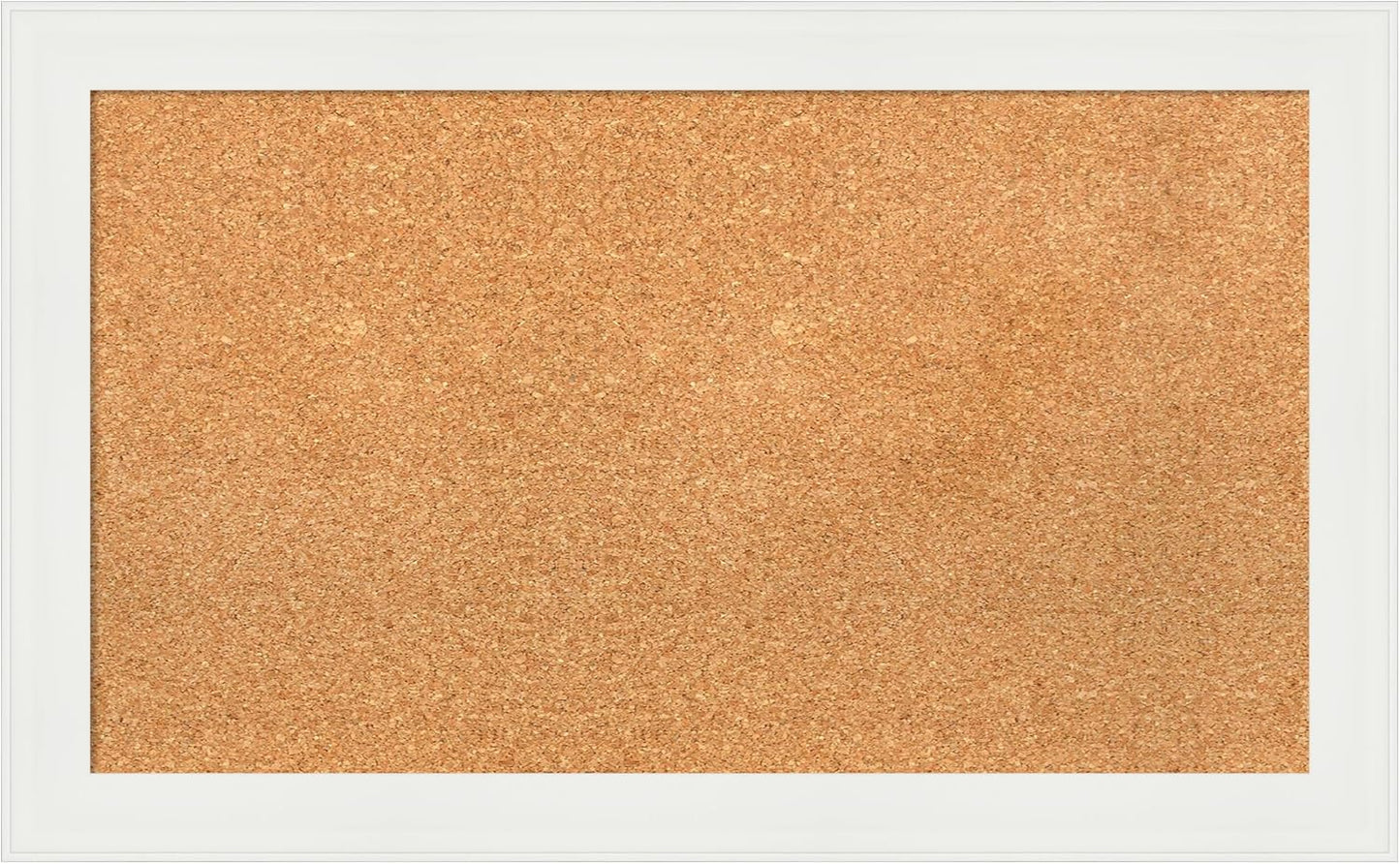 Amanti Art Natural Cork Board for Wall, 19x31 Vision Board with White Frame, Medium Corkboard Office Decor for Home Organization, Casual Corkboard Pinboard to Display Items for Home Organization in