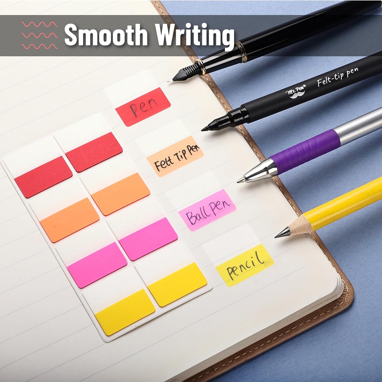 Mr. Pen- Sticky Index Tabs, 240 Pcs, Colorful Sticky Tabs for Notebooks, Page Markers, Page Tabs for Binders, Page Tabs Sticky Tabs for Books, Notebook Tabs, Book Sticky Tabs for Notebooks