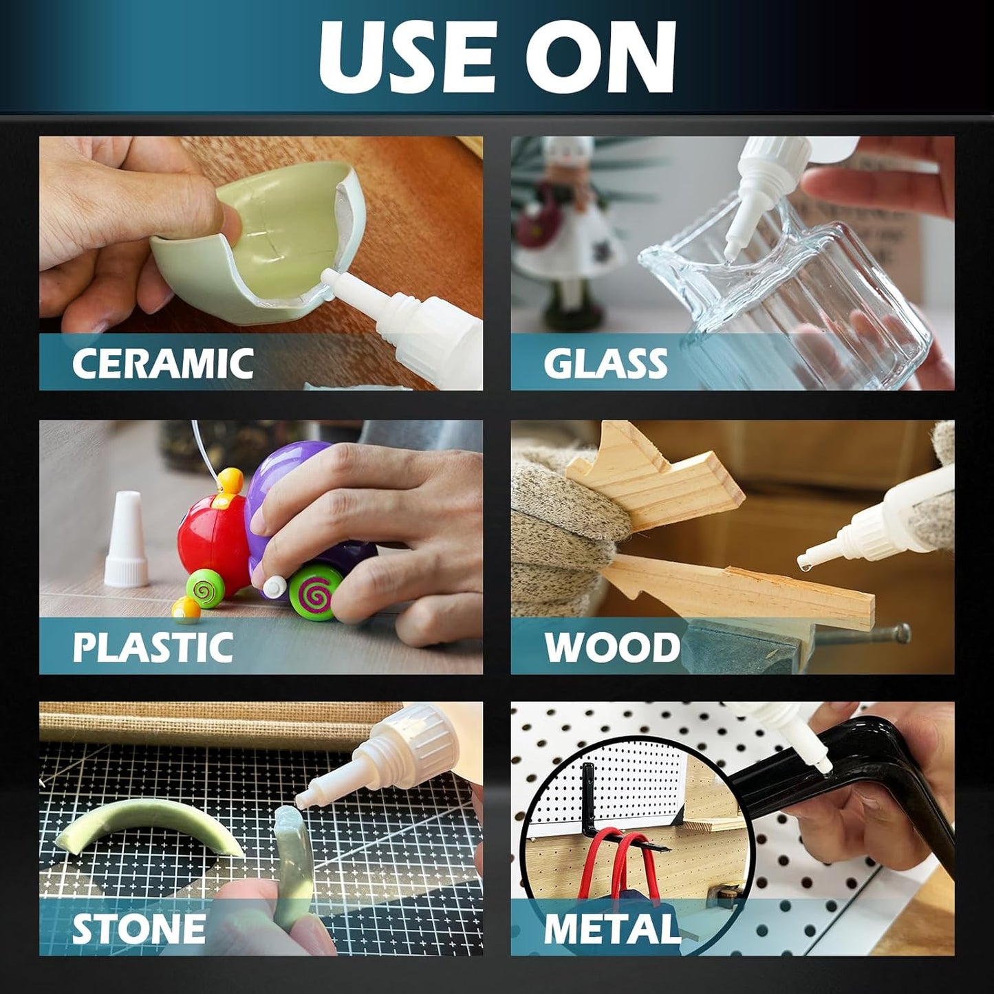 Super Glue Liquid 113.6 Gram, Fast Medium Thin Viscosity Instant Clear Cyanoacrylate Adhesive, Food Safe CA Glue for Shoe Repair Leather Ceramic Plastic Glass Metal Wood Aquarium Rubber Pottery Craft