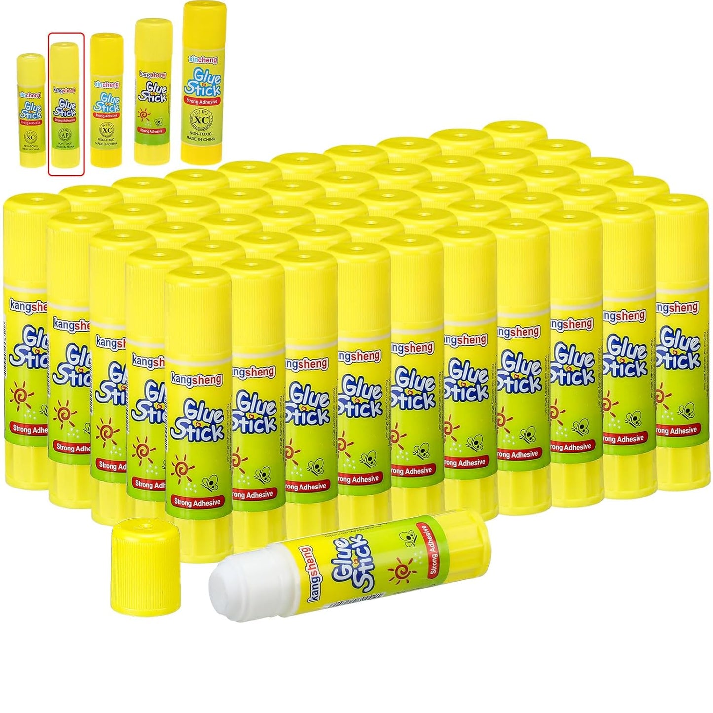 300 Pcs White Glue Stick Washable Glue Stick for Crafts Home School Classroom Students Teachers Employees Scrapbooking Crafting Supplies, 0.32 Ounce