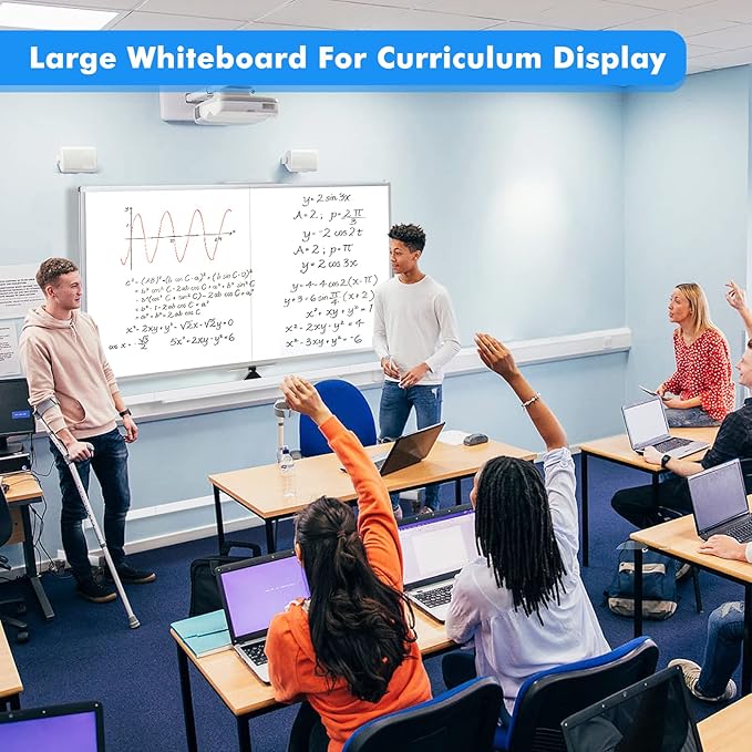 maxtek Rolling Whiteboard,72"x36" White Board with Stands Movable Dry Erase Board on Wheels, Large Double Sided Standing Whiteboard for Office School Classroom Presentation Supplies