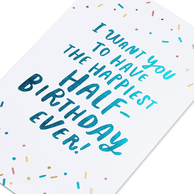 American Greetings Half-Birthday Card (All My Heart)