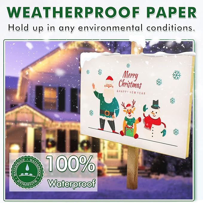 Koala Waterproof Paper for Laser Printer, Tearproof Printer Paper, Matte Double Sided Printable White Film 8.5x11 In 25 Sheets For Printing Backpacking Maps