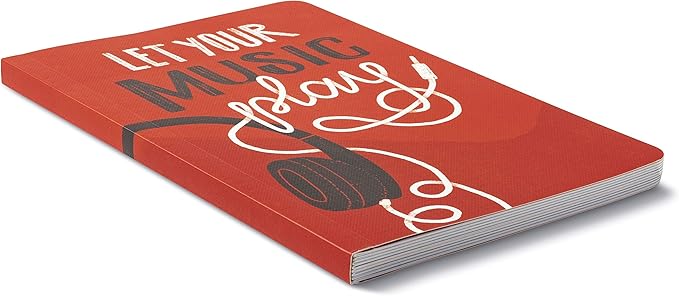 Compendium Softcover Journal - Let Your Music Play – A Write Now Journal with 128 Lined Pages, 5″W x 8″H