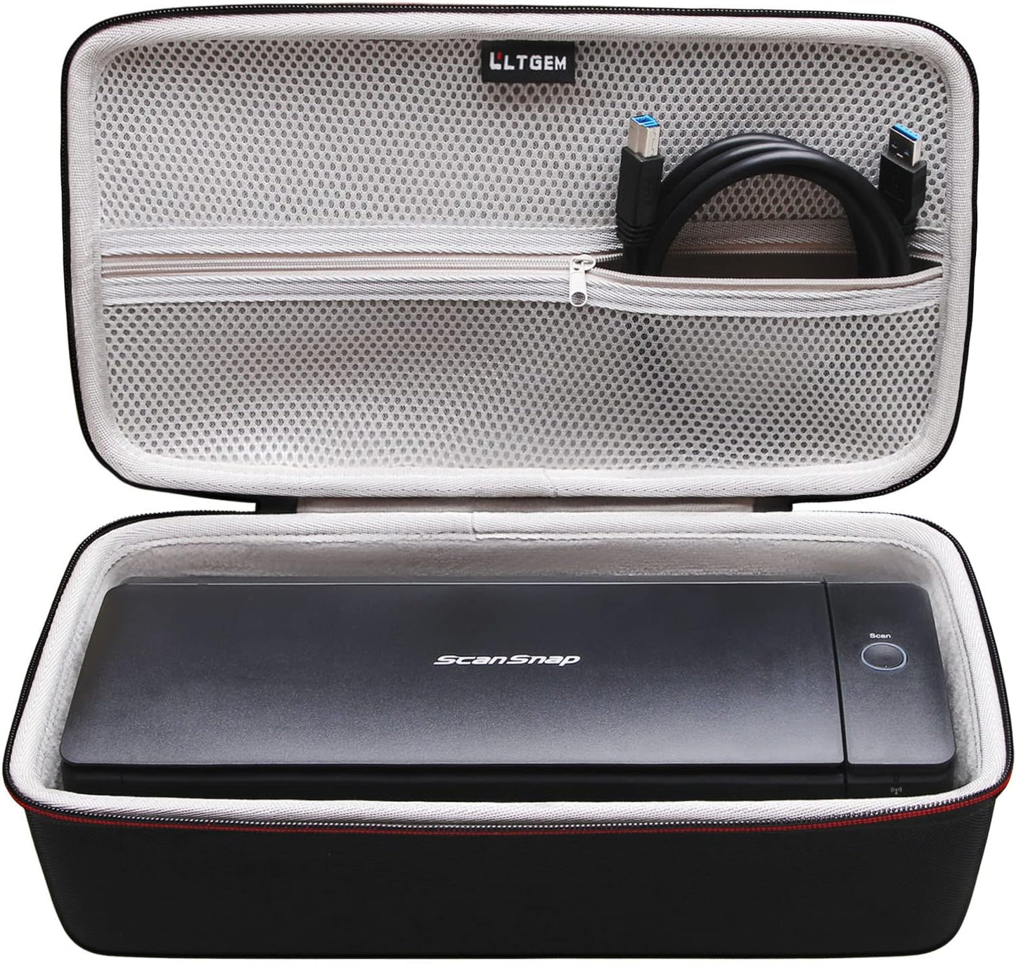 LTGEM Case Compatible with ScanSnap iX1300 & Doxie Pro DX400, Black