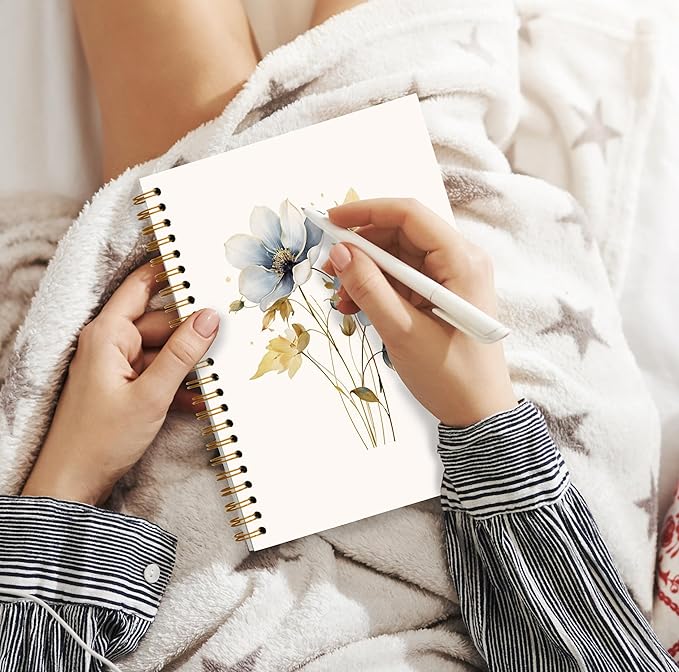 Vintage Wild Flower Botanical Plant Notebook 02,Rustic Spring Floral Cottagecore Notebook Journal for Work Office School Student Teacher,Hardcover Spiral Notebook 5.5x8.4