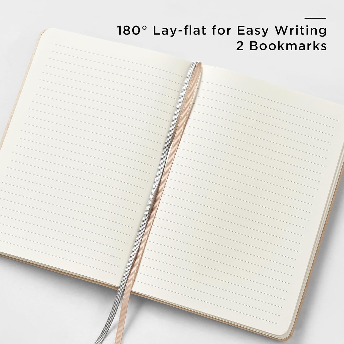 A5 Lined Leather Journal and Pen Set, Hardcover Notebook with Pen, 160 Pages 100gsm Thick Ruled Paper for for Women Men Work Business School or Home Writing, 5.7'' x 8'' (Light Apricot)