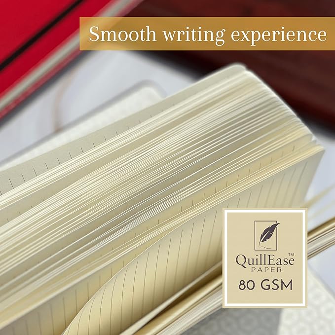 SETTINI® Lined Journal - Cat Journal for Writing Gift Set - Hardcover Vegan Leather, Includes Luxury Pen in a Unique Pen Holder, 192 Pages, 6 x 8.5 inches, Birthday Gifts for Women