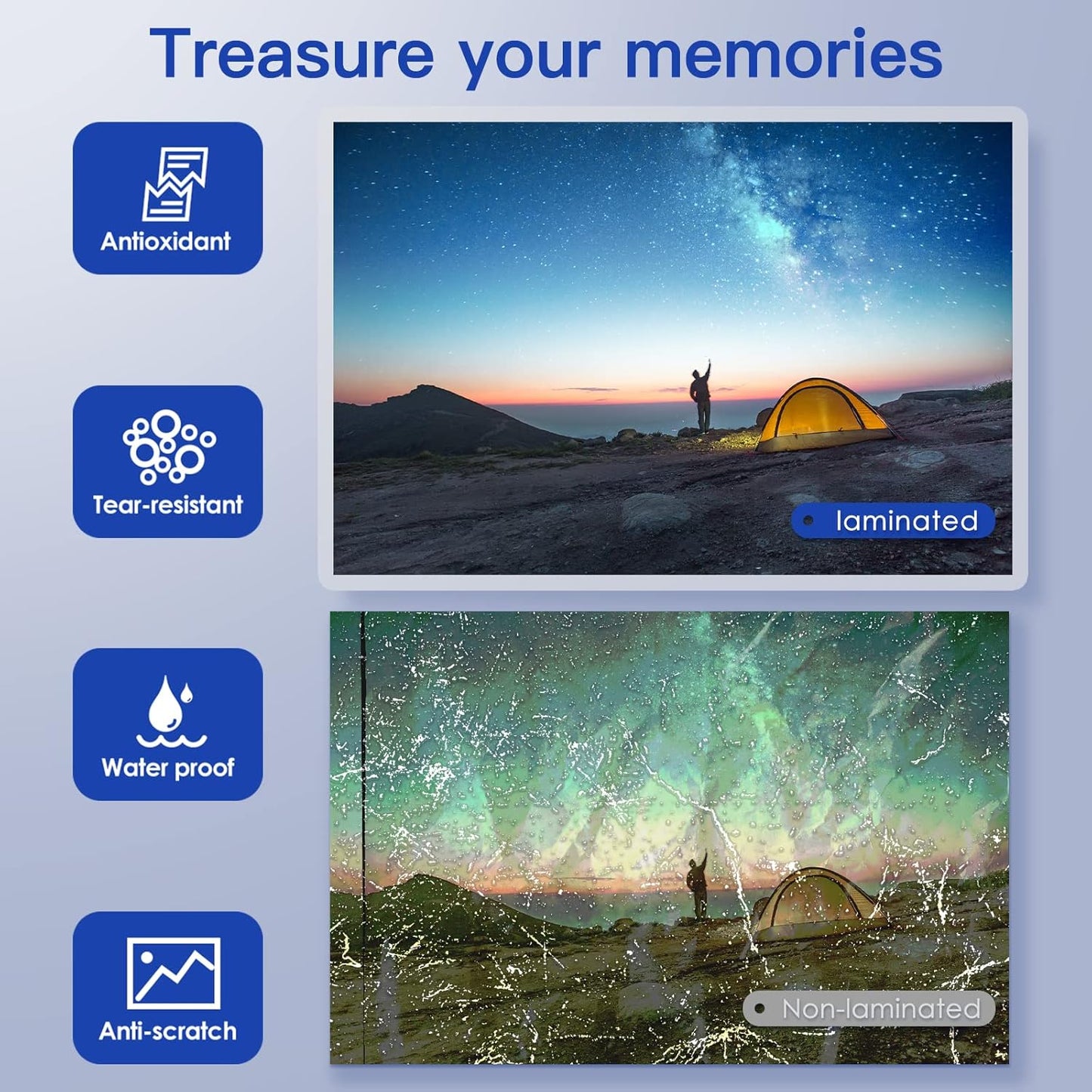 MAXDONE Premium Thermal Laminating Pouches 100-Pack Clear Laminating Sheets 3Mil (80 Mic) for Laminator Machine A4,A5,A6