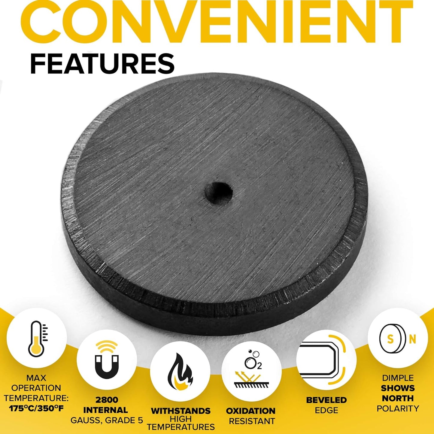 X-bet MAGNET 50 pcs, 1 Inch (25mm) - Round Disc Magnets for DIY, Craft Hobbies, Science & School Projects – Bulk lot of Tiny Ceramic Magnets