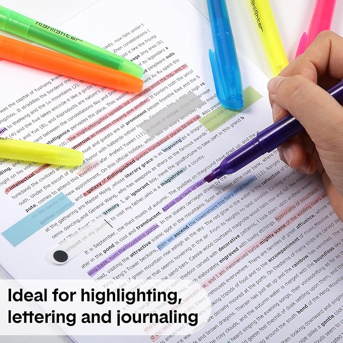 Thenshop 240 Pcs Highlighter Bulk Pack Assorted Colors Highlighter Markers Chisel Tip Fluorescent Pens for Office Classroom Back to School Supplies