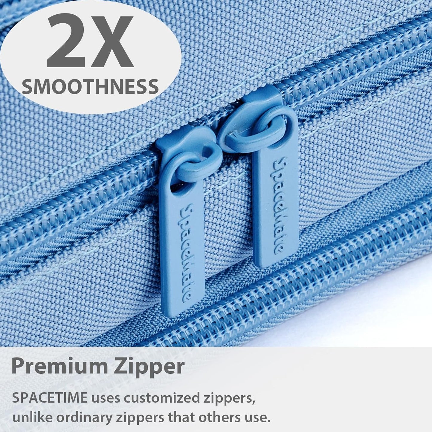 Pencil Case Pouch Box Bag School Supplies Girls Boys Kids, Cute Preppy Stuff Big Capacity Aesthetic Pen Organizer, Back to College Stationary, Cornflower Blue, Extra Large Style, 2300ml