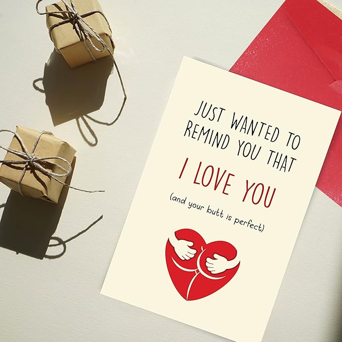 Cheerin Funny Greeting Card with Envelope - Anniversary Card - Hilarious Greeting Card - Birthday Gift for Boyfriend, Girlfriend, Husband, or Wife