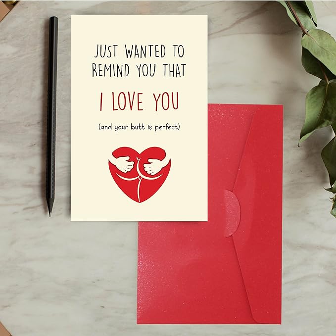 Cheerin Funny Greeting Card with Envelope - Anniversary Card - Hilarious Greeting Card - Birthday Gift for Boyfriend, Girlfriend, Husband, or Wife