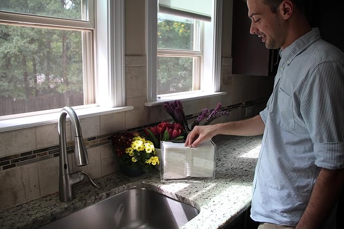 Multifold Paper Towel Dispenser Countertop(5mm-6.5" Tall) Clear Paper Towel Holder, Acrylic Folded Napkin Holder for Kitchen, Countertop C-Fold, Z-Fold, Trifold Paper Hand Towel Dispenser For Bathroom