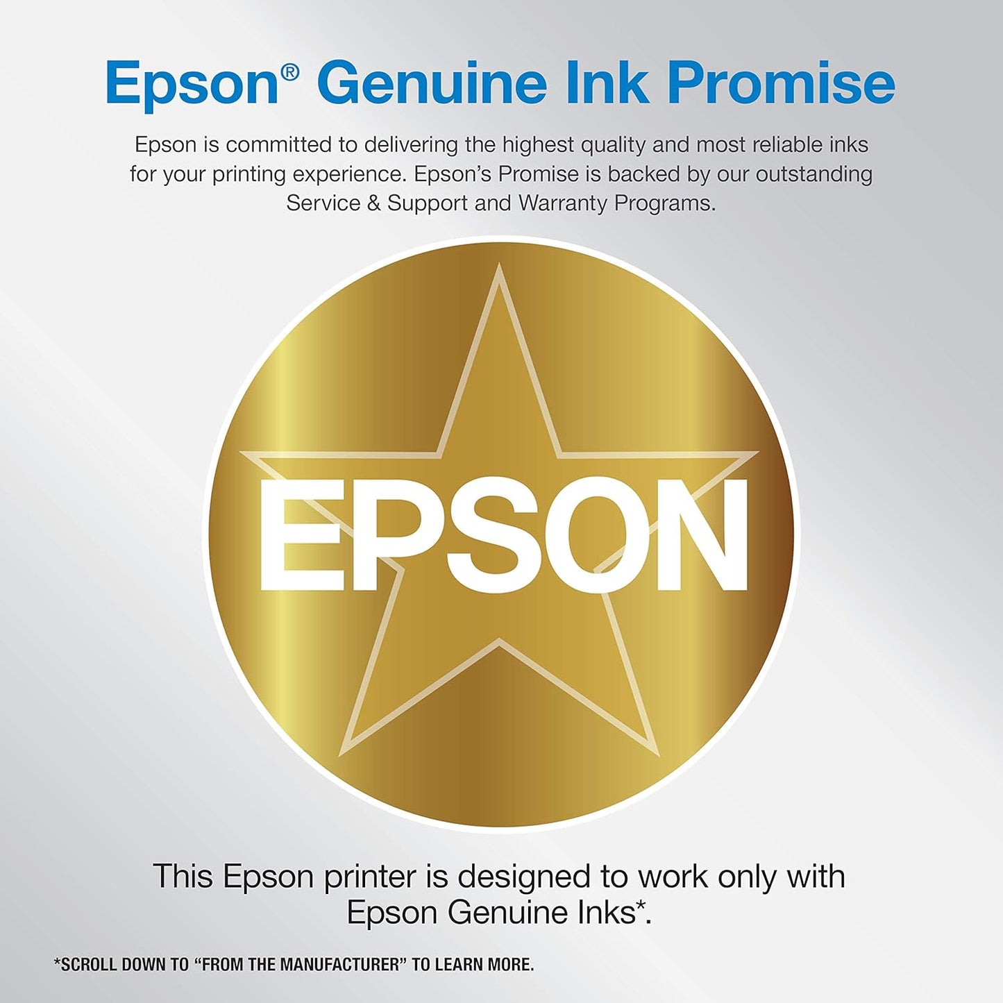 Epson® Workforce® Pro WF-4820 Wireless Color Inkjet All-in-One Printer & EPSON T822 DURABrite Ultra Ink High Capacity Black (T822XL120-S) T822 DURABrite Black