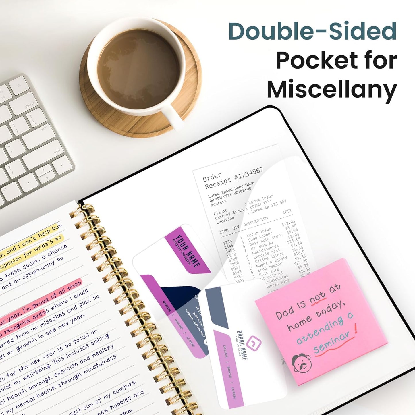 Lined Spiral Journal Notebook for Women, Cute A5 College Ruled Hardcover Notebook for Work & Note Taking, Aesthetic Pretty Journal for Writing, 140 Pages, Vintage Petals