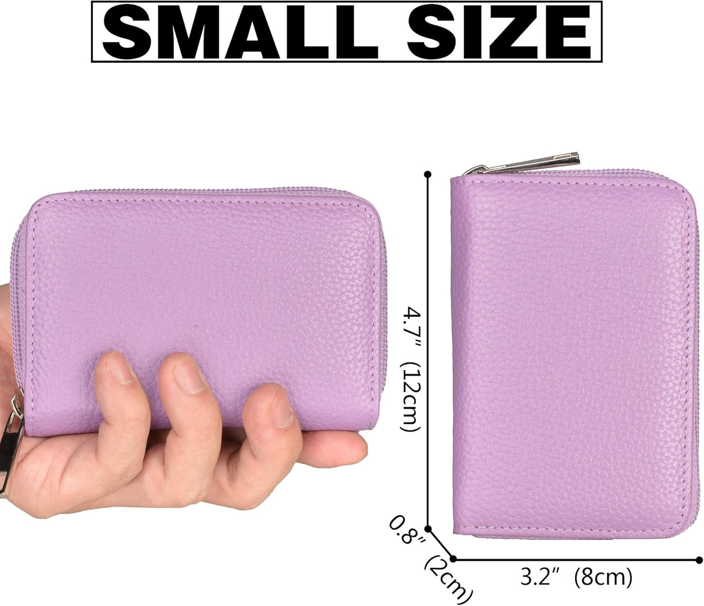 Easyoulife Genuine Leather Credit Card Holder Zipper Wallet With 26 Card Slots