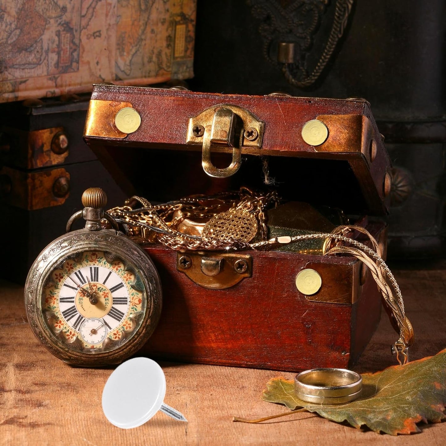 uxcell 150Pcs Upholstery Tacks, 11mmx13mm Flat Head Thumb Tack Decorative Furniture Nails Push Pins for Furniture Sofa Headboards, White