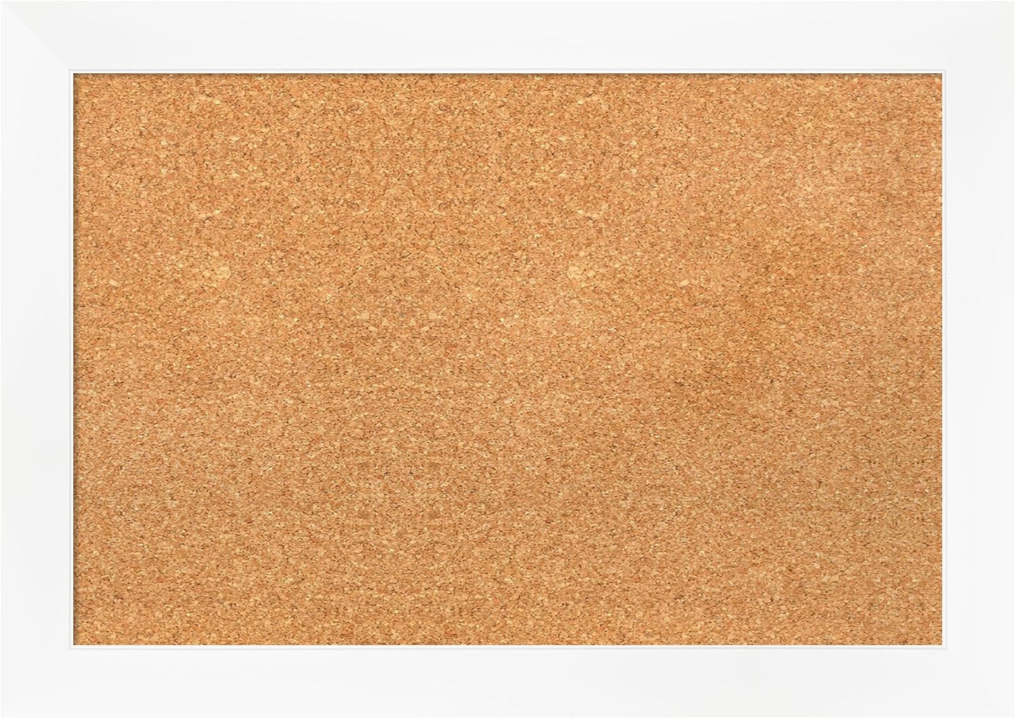 Amanti Art Natural Cork Board for Wall, 19x27 Vision Board with White Frame, Medium Corkboard Office Decor for Home Organization, Modern Corkboard Pinboard to Display Items for Home Organization in