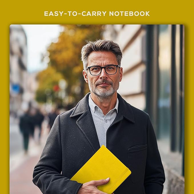 BEECHMORE BOOKS Lined Journal Notebook, 8.5 x 11.5 inch, A4 160 Lined Pages, Hardcover Leather Journals for Women, Men, Writing and Notebooks for Work - 120 GSM Thick Paper, Gifts Box Included