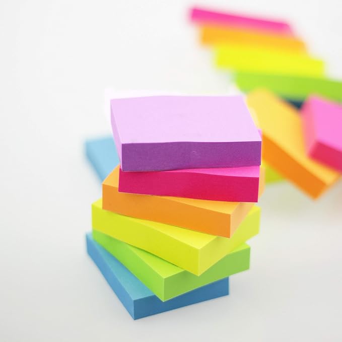 Early Buy Sticky Notes 1.5 x 2 Self-Stick Notes 6 Bright Color 18 Pads, 100 Sheets/Pad (6 Bright)