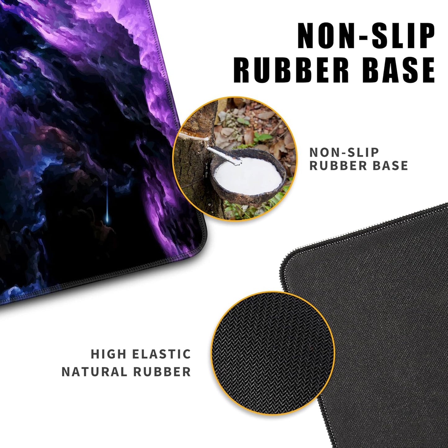 XL Gaming Mouse Pad Desk Pad Galaxy Print Extended Big Mouse Pad Large,31.5x11.8in Long Computer Keyboard Mousepad Mouse Mat with 3mm Non-Slip Base and Stitched Edge for Home Office Work