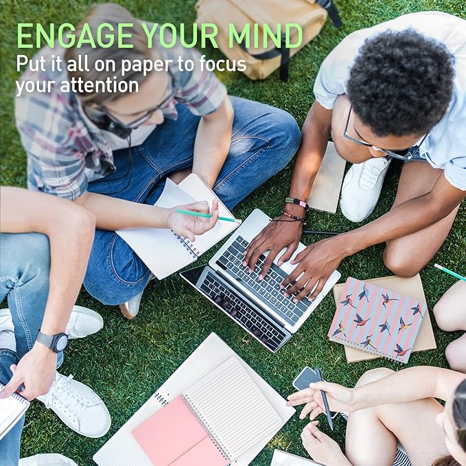 Sweetzer & Orange S&O Cute Spiral Notebooks - College Ruled Spiral Notebook with Pockets - Hardcover Notebook for Women - Cute Notebooks for School & Journal - 80 Double-Sided Pages, 6.25" x 8.25”