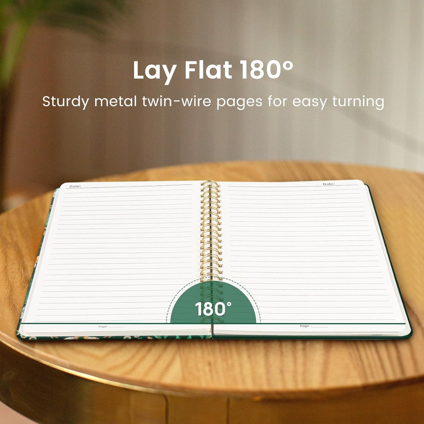 Lined Spiral Journal Notebook for Women, Cute A5 College Ruled Hardcover Notebook for Work & Note Taking, Aesthetic Pretty Journal for Writing, 140 Pages, Butterfly