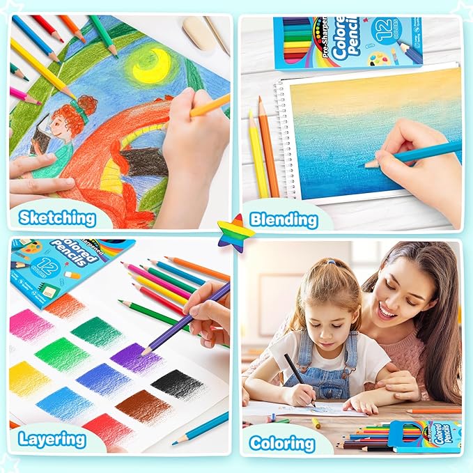 Jumlys 1152 Count Colored Pencils Bulk, 96 Packs Pre-sharpened Coloring Pencils for Kids in 12 Colors, Bulk School Supplies for Teachers, Ideal Back to School Supplies & Classroom Prizes