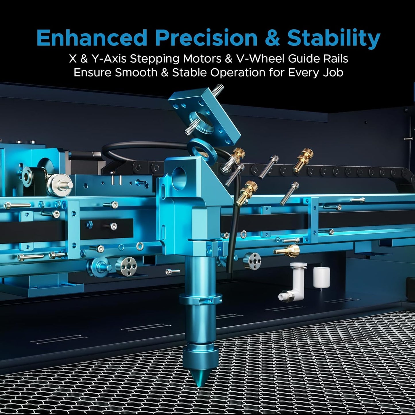 OMTech 90W CO2 Laser Engraver, 28"x20" Laser Engraving Machine with Autofocus 2 Way Pass-Throughs Built-in Air Assist, Commercial Laser Cutting Etching Machine for Wood Glass Acrylic Leather More