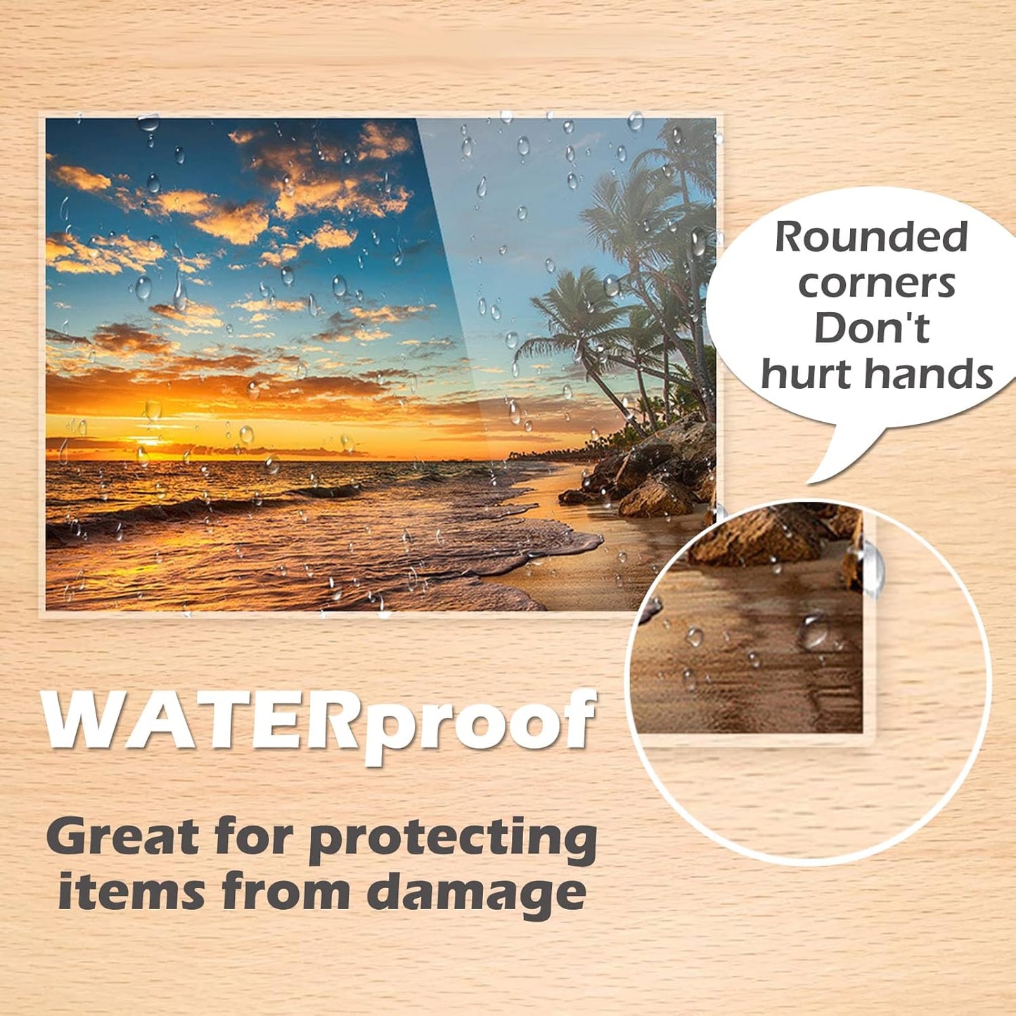 RBHK Thermal Laminating Pouches 8.9 x 11.4 inches, 5 mil Thick, 100-Pack, Clear Plastic Laminator Sheets