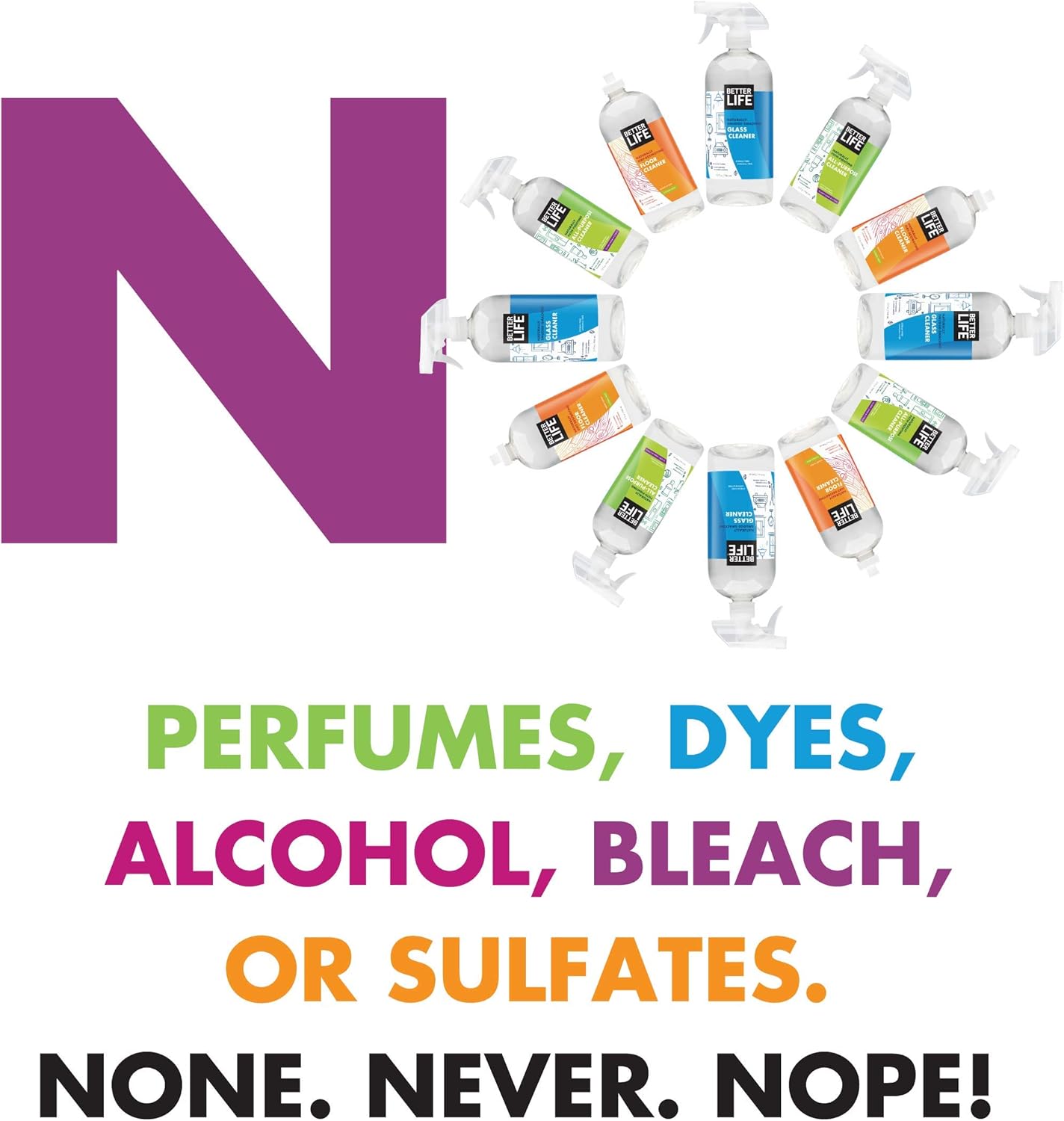 Better Life Multi Surface Cleaner - Plant Derived Cleaner Spray, Non-Toxic All Purpose Cleaners, Eco-Friendly Non Toxic Cleaning Supplies for Home, Currant and Citrus Scent, 32 Fl Oz