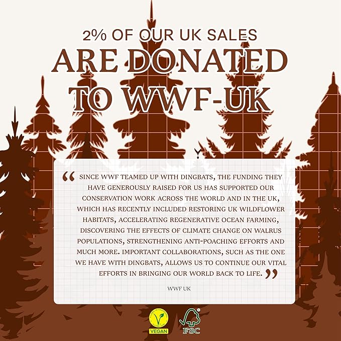 Dingbats* Wildlife Dotted Journal Notebook A5 - Vegan Leather Soft Cover, Ideal for Work, Travel - Pocket, Elastic Closure, Bookmark