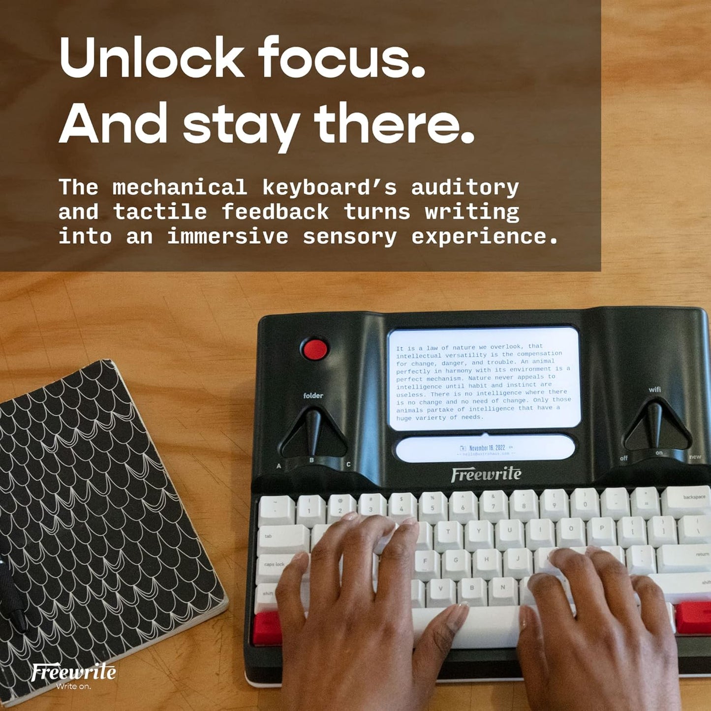 Freewrite Smart Typewriter | Digital Typewriter with E Ink Display for Distraction-Free Writing | WiFi-Enabled Word Processor Syncs Directly to The Cloud | Dedicated Drafting Machine for Authors