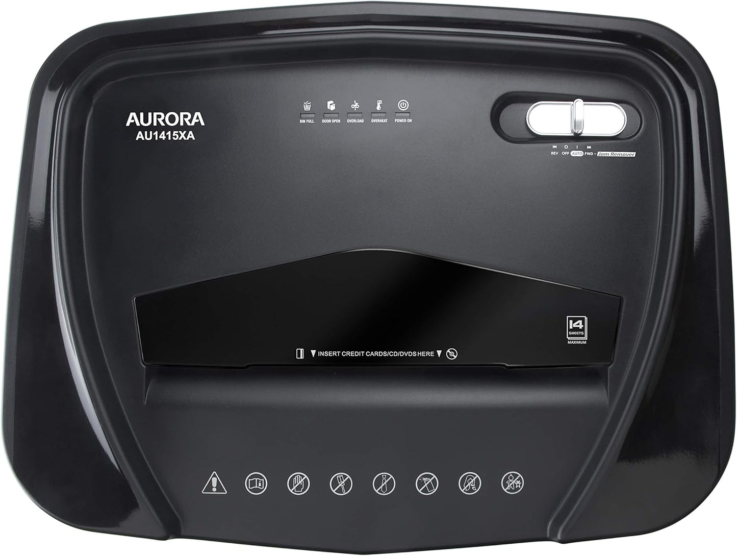 Aurora AU1415XA 14-Sheet Crosscut Paper/CD and Credit Card Shredder/ 5-Gallon pullout Basket/ 10 Minutes Continuous Run Time