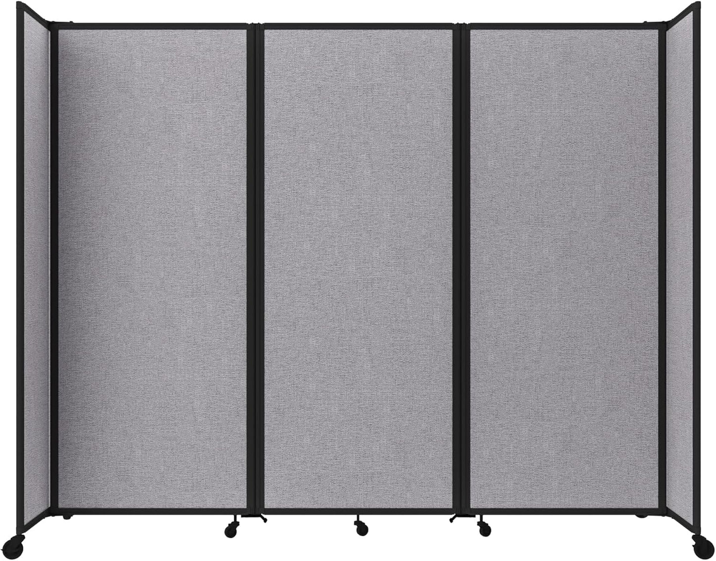 Versare Room Divider 360 Portable Wall Partition | Folding Panels | Large Freestanding Divider | Locking Wheels | Temporary Room Separator