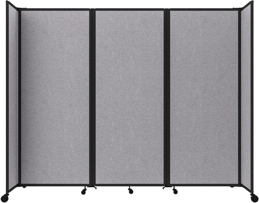 Versare Room Divider 360 Portable Wall Partition | Folding Panels | Large Freestanding Divider | Locking Wheels | Temporary Room Separator