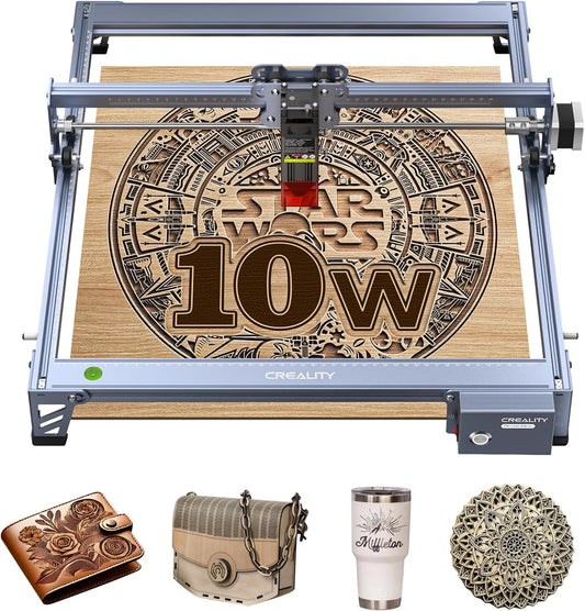 Creality Laser Engraver Machine 10W Output Power, 72W DIY Laser Engraving Machine 0.06mm High Precision Laser Cutter and Engraver for Wood and Metal, Paper, Acrylic, Glass, Leather etc, 17" x 16"