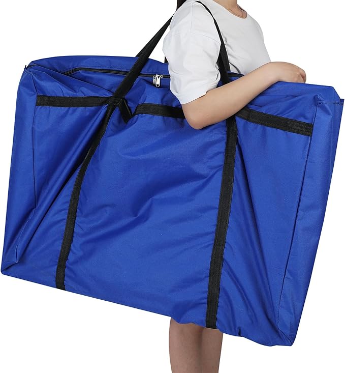 Paterr Trifold Poster Board with Storage Bag, Hook and Loop Fabric, Foldable 3 Panel Presentation Board for Science Fair and Exhibitions(Dark Blue,72 x 36 Inch)