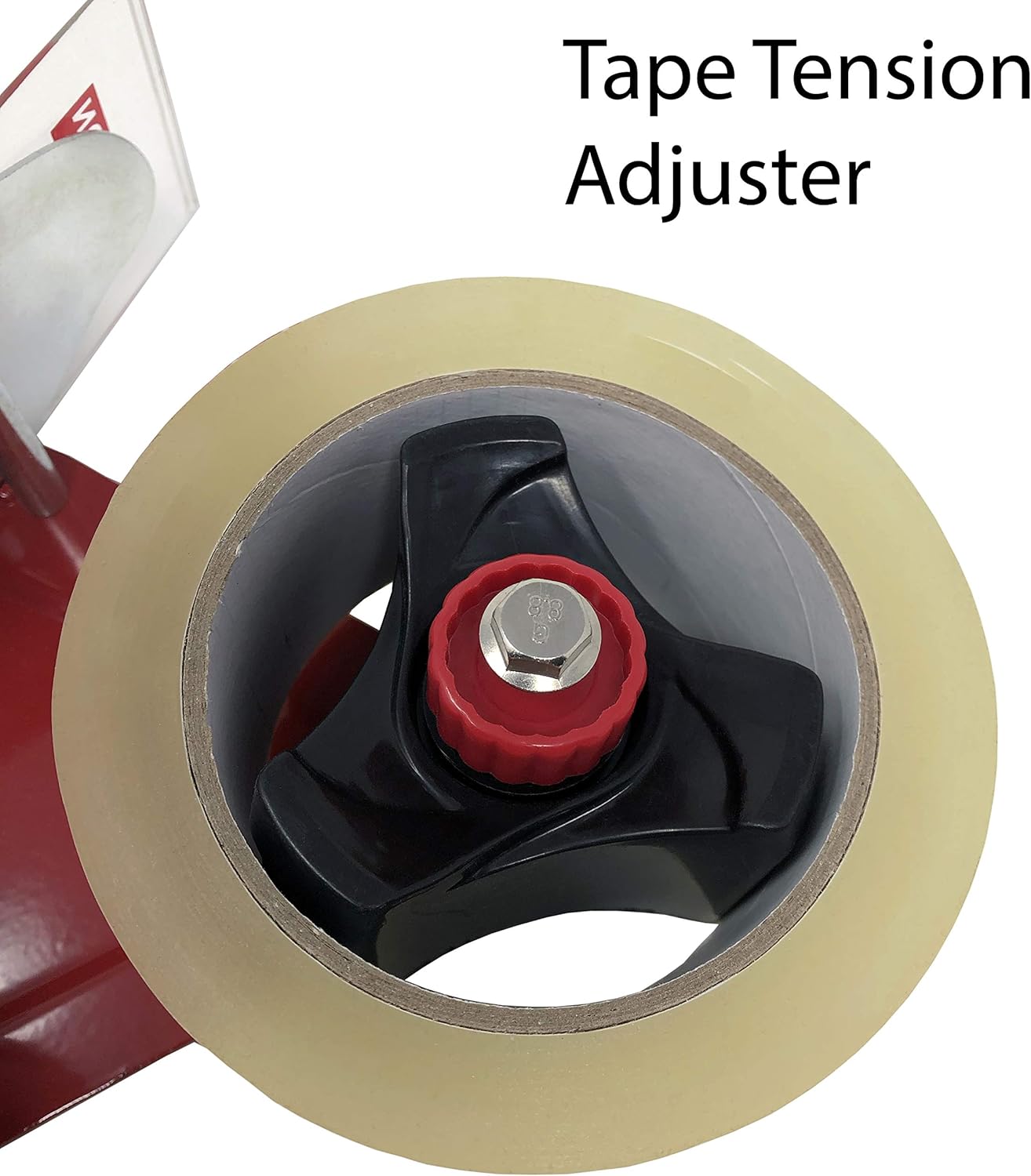 Clipco Premium Tape Dispenser Gun with Retractable Safety Blade and Tape Included (Pack of 3) (Red-Black)