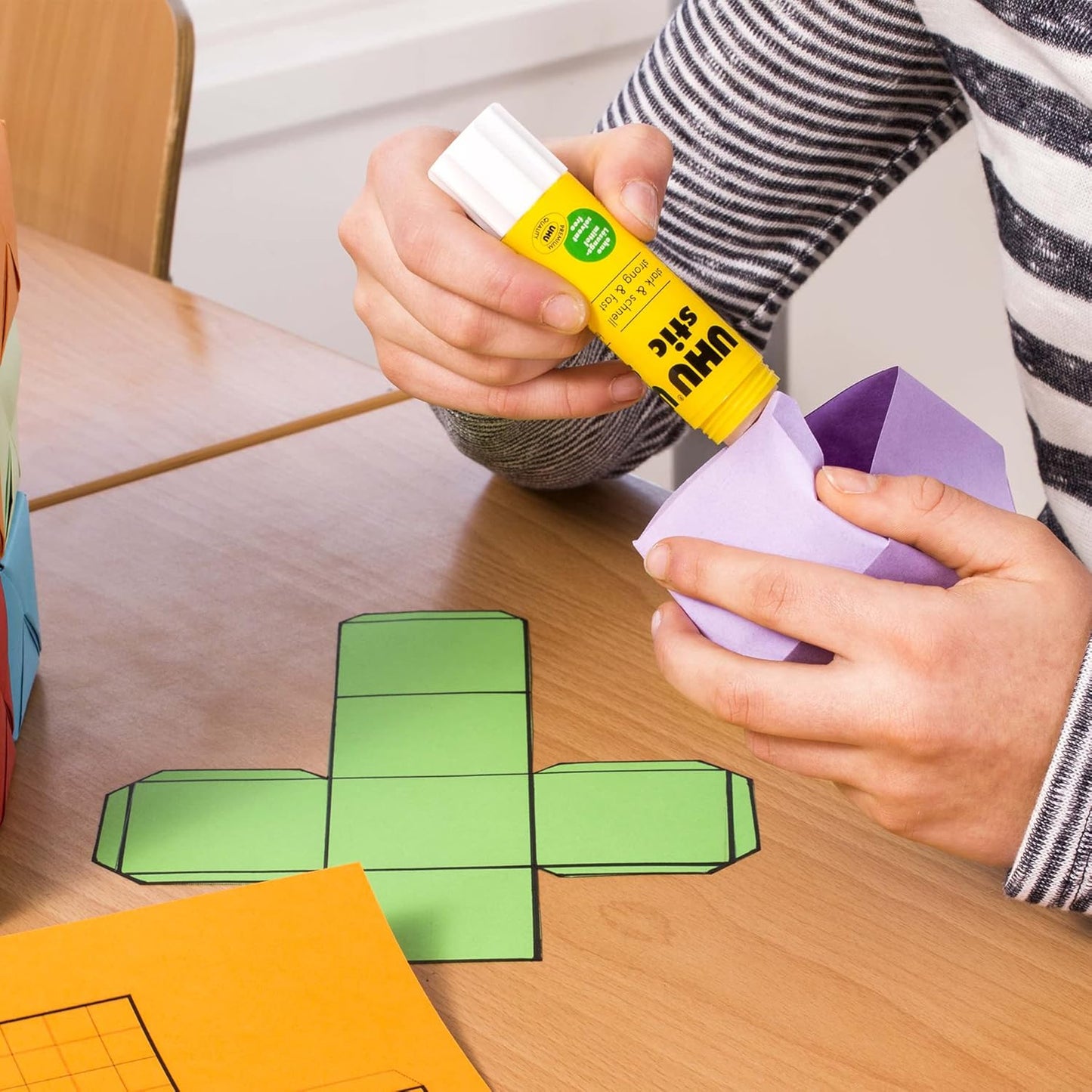 UHU All Purpose Glue Stick 12-Pack - White, Non-Toxic School Supplies, 0.74oz Strong-Bonding Permanent Adhesive, Washable Formula, Screw Cap Prevents Drying, Acid-Free Classroom Glue Sticks