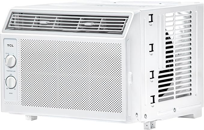 TCL H5W33M 5,000, 115V, AC for Small Rooms 5000 BTU Window Air Conditioner,150 Sq. Ft, Easy-to-Use, Reusable Filter, Compact Design, White