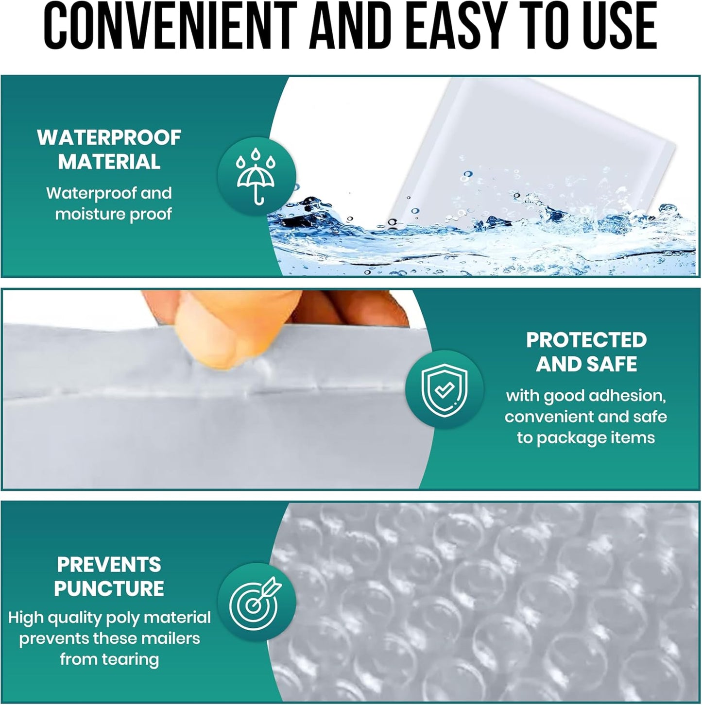 Levex - #1 7.25" x 12" [100 Pack] Poly Bubble Mailers, Padded Envelope Mailers, Packing Envelope & Mailing Bags for Shipping