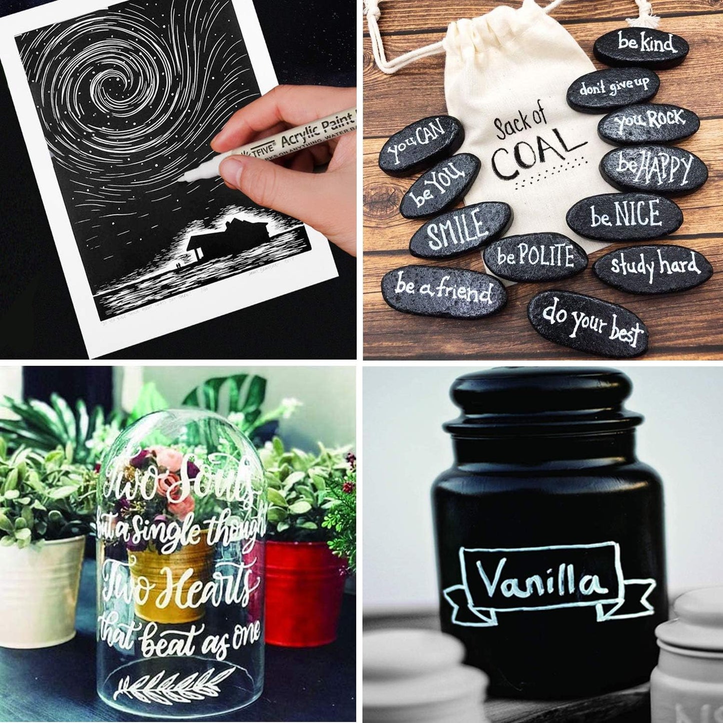 Orange Marker Paint Pens - 6 Pack Acrylic Orange Permanent Marker, 0.7mm Extra Fine Tip Paint Pen for Art Projects, Drawing, Rock Painting, Ceramic, Glass, Wood, Plastic, Metal, Canvas DIY Crafts