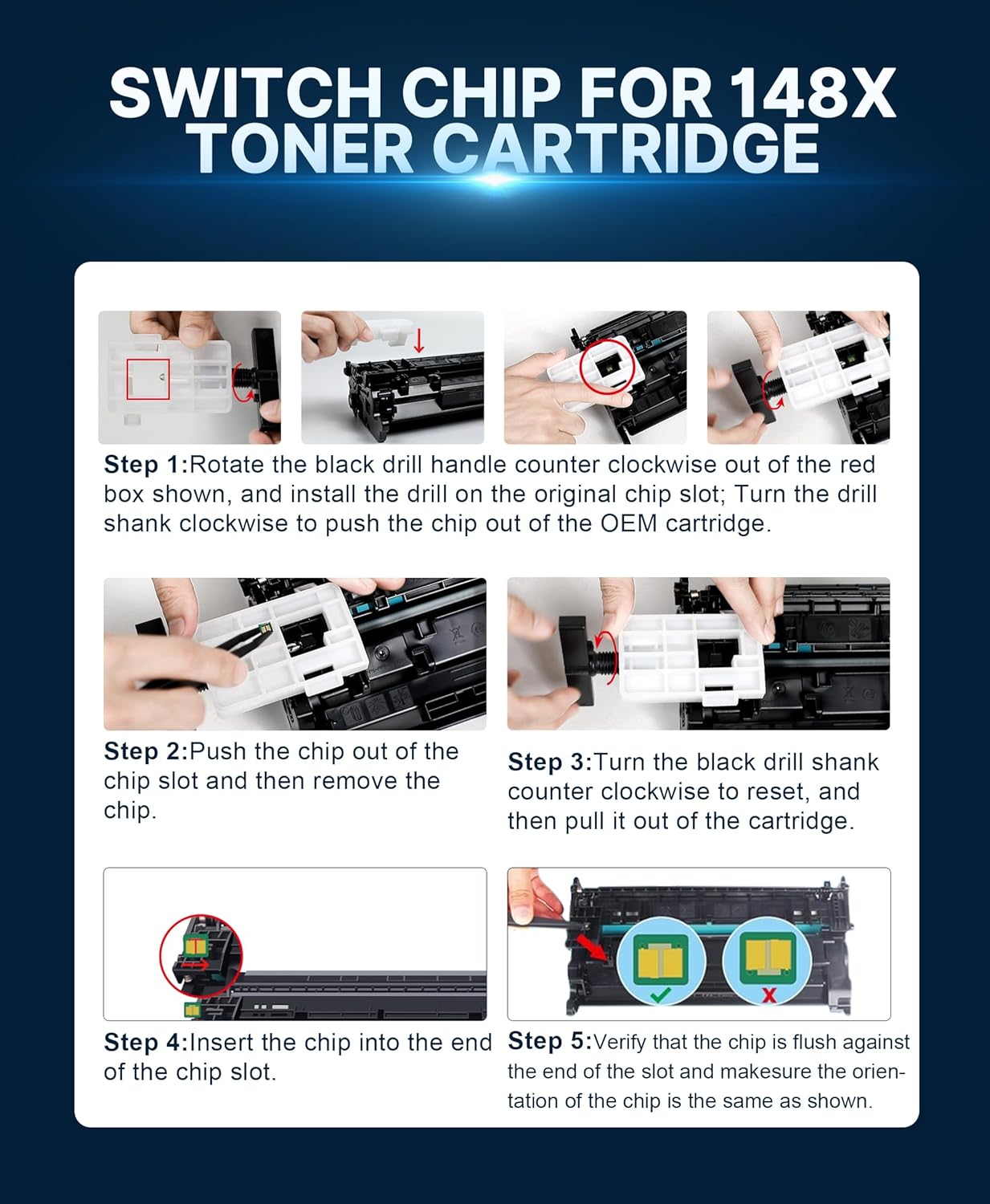 148X Toner Cartridge Replacement for HP 148A Toner Cartridge, W1480X Toner Compatible for HP Laserjet Pro 4001dwe 4001dn 4001dne 4001n 4001ne MFP 4101fdw 4101fdwe 4101fdn 4101fdne (1 Black No Chip)